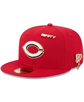 New Era Men's Red Cincinnati Reds 2025 59FIFTY Day Fitted with Pins Hat