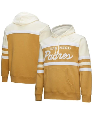 Mitchell & Ness Men's Tan/Cream San Diego Padres Head Coach Pullover Hoodie