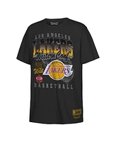 Mitchell & Ness Big Boys and Girls Black Los Angeles Lakers 2025 Nba Playoffs Retro Monumental T-Shirt