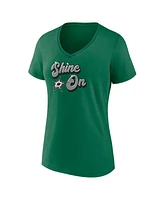 Fanatics Women's Kelly Green Dallas Stars Iconic V-Neck T-Shirt