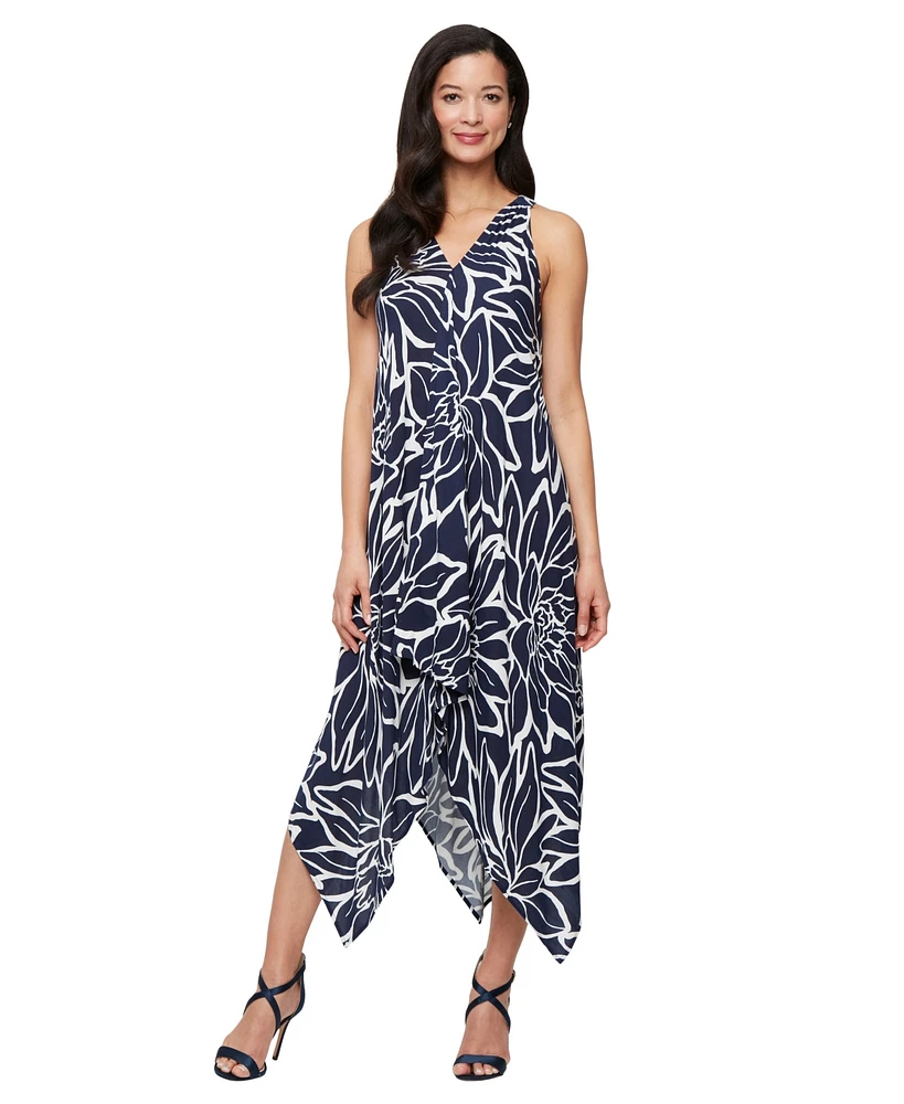 Sl Fashions Women's Sleeveless Cutaway A-Line Dress