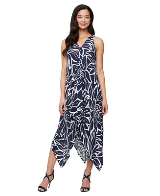 Sl Fashions Women's Sleeveless Cutaway A-Line Dress