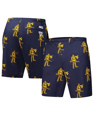 Columbia Men's Navy West Virginia Mountaineers Backcast Iii Printed Shorts