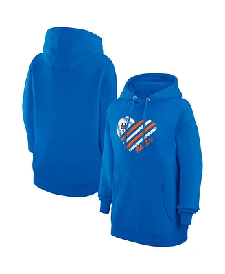 G-iii 4Her by Carl Banks Women's Royal New York Mets Heart Fleece Pullover Hoodie