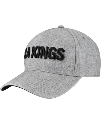 Fanatics Men's Heather Gray Los Angeles Kings Elements A-Frame Leather Strapback Hat
