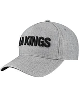 Fanatics Men's Heather Gray Los Angeles Kings Elements A-Frame Leather Strapback Hat