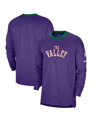 Nike Men's Purple Phoenix Suns 2024/25 City Edition Authentic Pregame Performance Long Sleeve Shooting T-Shirt