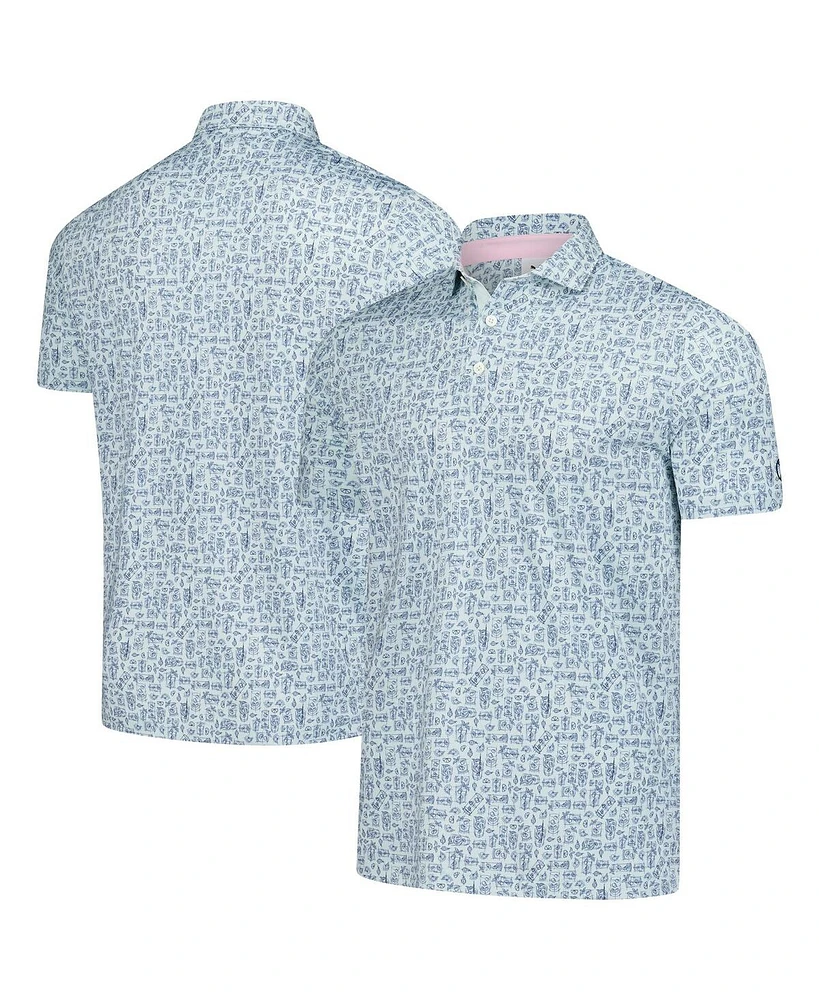 Puma Men's Light Blue Arnold Palmer Mattr Sketch Polo Shirt