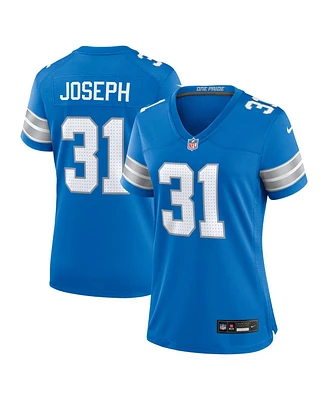 Nike Women's Kerby Joseph Blue Detroit Lions Team Game Jersey