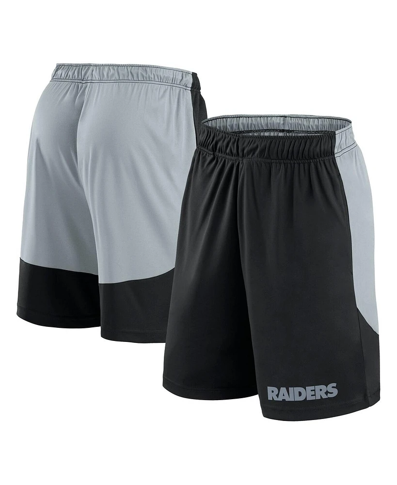 Fanatics Men's Black/Silver Las Vegas Raiders Launch Shorts