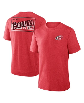 Fanatics Men's Heather Red Carolina Hurricanes Fan Lanes Tri-Blend T-Shirt