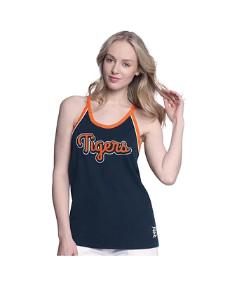G-iii 4Her by Carl Banks Women's Navy Detroit Tigers Curveball Racerback Tank Top