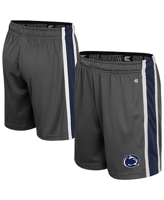 Colosseum Big Boys and Girls Charcoal Penn State Nittany Lions Ripple Shorts