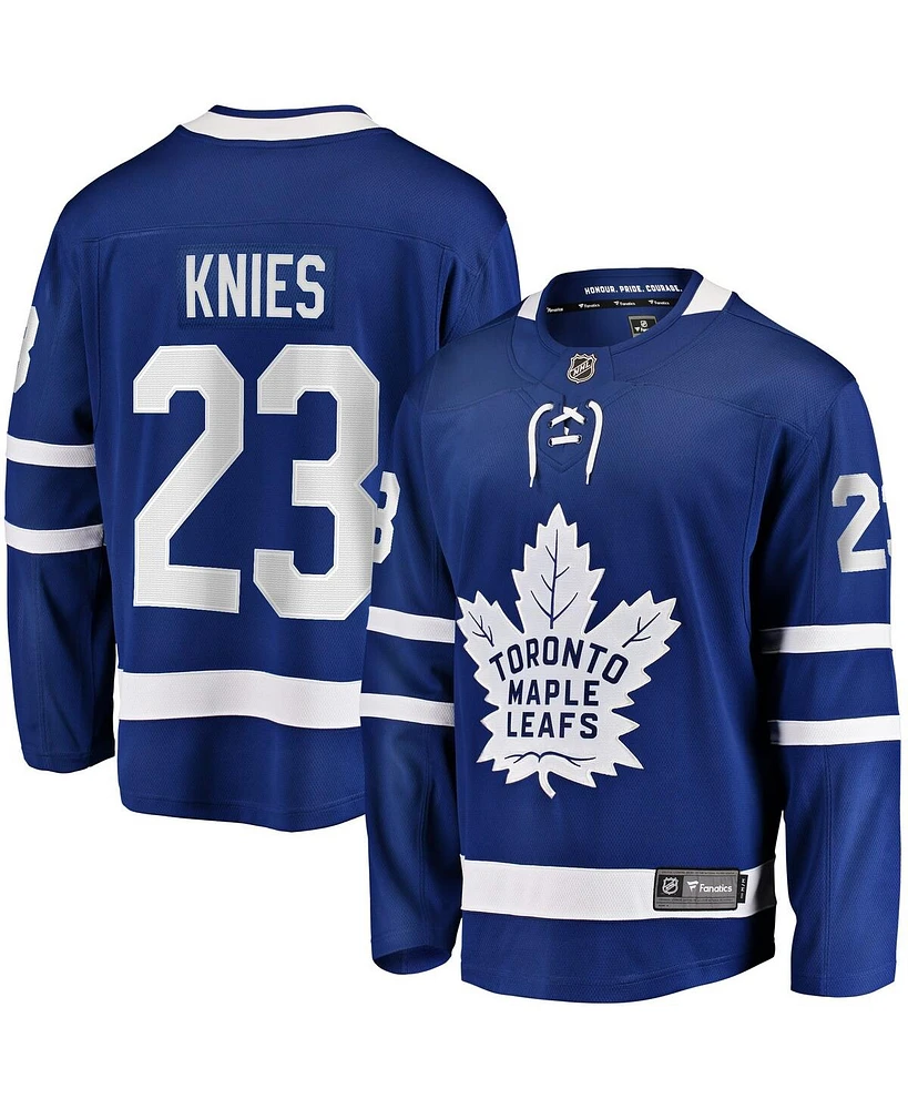 Fanatics Men's Matthew Knies Blue Toronto Maple Leaf's Home Premier Breakaway Player Jersey