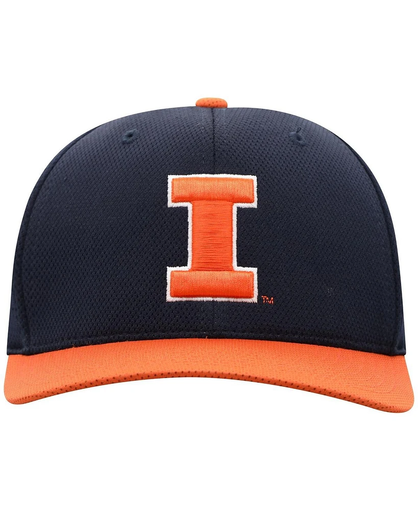 Top of the World Men's Navy Illinois Fighting Illini Reflex Two-Tone Flex Hat
