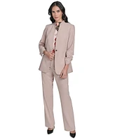Calvin Klein Petite 3/4-Sleeve One-Button Blazer