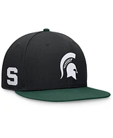 Top of the World Men's Black/Green Michigan State Spartans Rally Two-Tone Fitted Hat