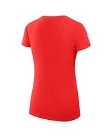 G-iii 4Her by Carl Banks Women's Red Philadelphia Phillies City Graphic V-Neck Fitted T-Shirt