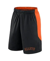 Fanatics Men's Black/Orange San Francisco Giants Launch Polyester Shorts