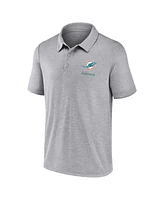 Fanatics Men's Gray Miami Dolphins Making Waves Polo Shirt