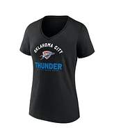 Logo Athletic Women's Black Oklahoma City Thunder Unrivaled V-Neck T-Shirt