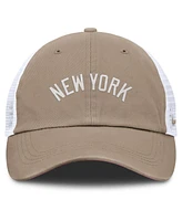 Nike Men's and Women's Khaki/White New York Yankees Club Trucker Adjustable Hat