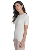 Calvin Klein Petite Crewneck Textured Knit Sweater