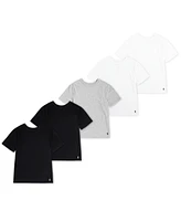 Polo Ralph Lauren Big Boys Crewneck Undershirts, 5 Pack