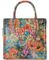 Brahmin Caroline Melbourne Embossed Leather Satchel