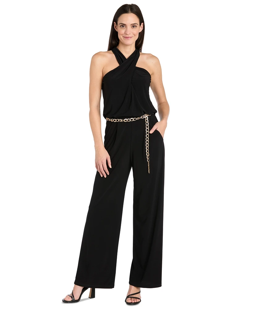 R & M Richards Women's Halter Jumpsuit