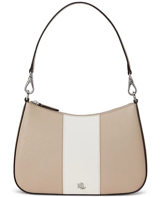 Lauren Ralph Lauren Two-Tone Leather Small Danni Shoulder Bag
