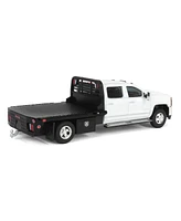 1/64 2016 Silverado 3500 Flatbed Dually Truck White Exclusive Greenlight 51611-b