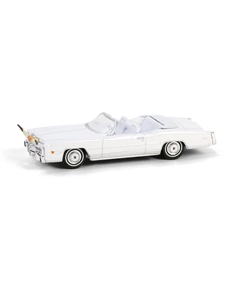1/64 1976 Cadillac Eldorado Convertible w/ Bull Horns White Greenlight 30523