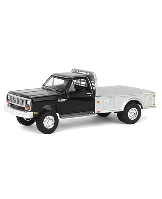 1/64 1985 Ram W350 Dually Flatbed Pickup Truck, Black, Exclusive
