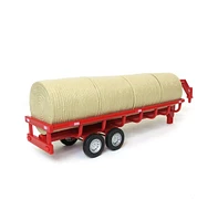 Big Country Toys 1/20 Gooseneck Round Bale Trailer with 4 Round Bales