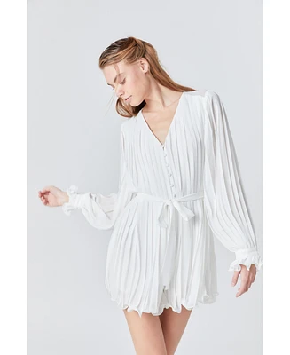 endless rose Women's Pleated Romper