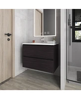 Smoot Floating Vanity with Two Drawers and Sink