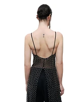 Nocturne Women's Beaded Embroidered Maxi Vest
