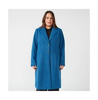 Estelle Maris Blue Long Below Knee Coat