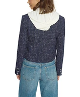 Central Park West Women's Crop Tweed Dickie Blazer