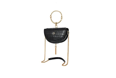 Small Crossbody Leather Classic Handbag Victoria Hyde Half-moon