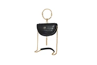 Small Crossbody Leather Classic Handbag Victoria Hyde Half-moon