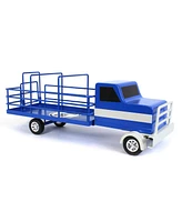 Little Buster Toys 1/16th Metal Blue Cattle Truck with Black Wheels