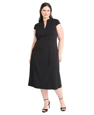 Maggy London Plus Short-Sleeve A-Line Dress