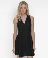 Dkny Women's V-Neck Sleeveless A-line Dress