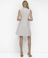 Dkny Women's Zip-Front Sleeveless Scuba Crepe Dress