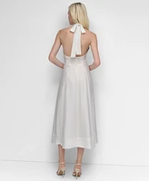 Dkny Women's Halter V-Neck Tie-Back Midi Dress