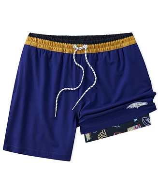Chubbies Men's 5.5" Purple Baltimore Ravens Lined Classic Swim Trunks