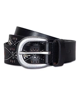 Frye Women's Embroidery Perf Rivets Belt