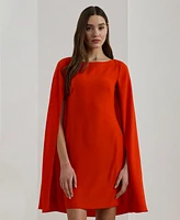 Lauren Ralph Women's Cape Georgette Cocktail Dress